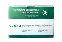 Tapabocas Desechable Rosado Tangerine Caja Con 50 Unidades en Empaque Individual