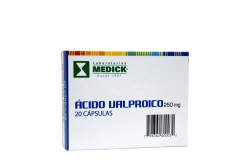 Ácido Valproico 250 mg Caja Con 20 Cápsulas Blandas Rx Rx1