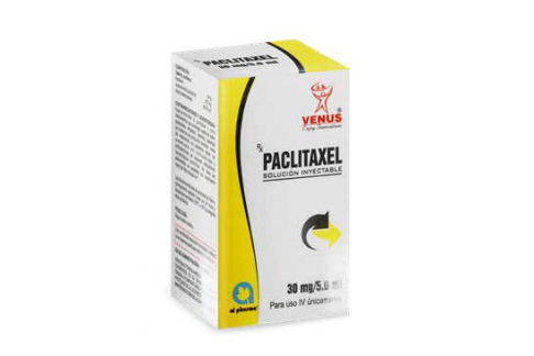 PACLItaxel Caja Con 1 Vial 30 mg / 5 mL Tipo I . Rx Rx1 Rx4