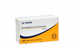 Amitriptilina Clorhidrato 25 mg Caja Con 30 Tabletas Rx4