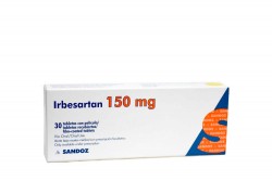 Irbesartan 150 mg Caja Con 30 Tabletas  Rx1 Rx4