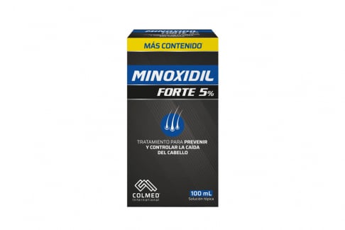 Minoxidil Forte 5% Solución Tópica Caja Con Frasco Con 100 mL