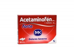 Acetaminofén + Cafeína 500 / 65 mg Caja Con 16 Tabletas Recubiertas