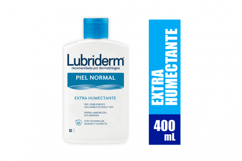 Crema Extra Humectante Lubriderm Para Piel Normal Frasco Con 400 mL