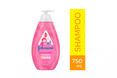 Shampoo Johnson's Baby Gotas De Brillo Frasco Con 750 mL