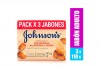 Jabón Johnson's Nutri Spa Reparadora Almendras Y Avena Empaque Con 3 Barras Con 110 g C/U