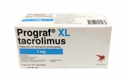 Prograf XL 1 mg Caja Con 50 Cápsulas De Liberación Prolongada  Rx1 Rx4