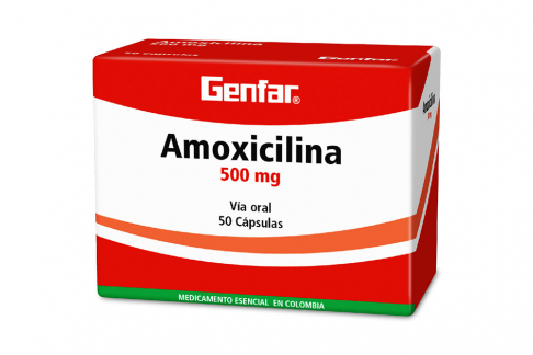 Amoxicilina 500 mg Genfar Caja Con 50 Cápsulas Rx Rx2