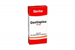 Quetiapina 25 mg Caja Con 30 Comprimidos Recubiertos  Rx1 Rx4