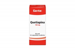 Quetiapina 100 mg Caja Con 30 Tabletas Recubiertas Rx4.
