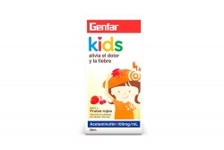 Acetaminofén Gotas 100 mg / mL Genfar Kids Frasco Con 30 mL - Sabor Frutos Rojos