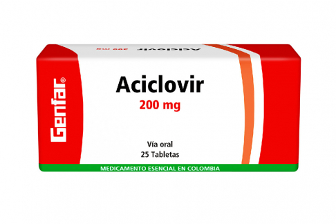 Aciclovir 200 mg Genfar Caja Con 25 Tabletas Rx Rx4