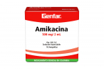 Amikacina Solución Inyectable 500 mg / 2 ml Genfar Caja Con 10 Ampollas Rx Rx2