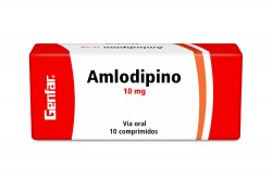 Amlodipino 10 mg Genfar Caja Con 10 Tabletas Rx Rx4
