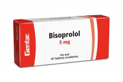 Bisoprolol 5 mg Genfar Caja Con 30 Tabletas Recubiertas Rx