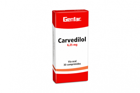 Carvelidol 6.25 mg Genfar Caja Con 30 Comprimidos Rx Rx1 Rx4