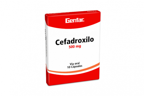 Cefadroxilo 500 mg Genfar Caja Con 10 Cápsulas Rx2