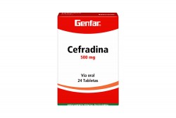 Cefradina 500 mg Genfar Caja Con 24 Tabletas Rx2