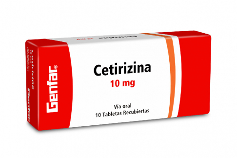 Cetirizina 10 Mg Genfar Caja Con 10 Tabletas Recubiertas