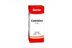 Cetirizina Gotas 1% Genfar Caja Con Frasco Con 15 mL Rx