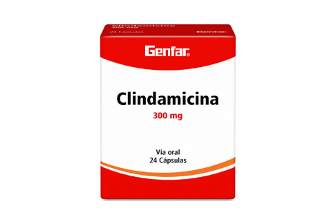 Clindamicina 300 mg Genfar Caja Con 24 Cápsulas Rx2