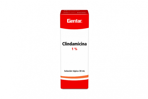 Clindamicina 1% Solución Tópica Genfar Caja Con Frasco Con 30 mL Rx Rx2