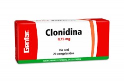 Clonidina 0.15 mg Genfar Caja Con 20 Tabletas Rx