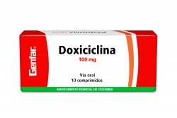 Doxiciclina 100 mg Genfar Caja Con 10 Comprimidos Rx2