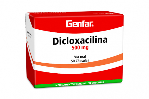 Dicloxacilina 500 mg Genfar Caja Con 50 Cápsulas Rx2