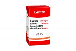 Dipirona 300mg + Isometepteno 50mg + Cafeína 30mg Genfar Frasco Con 30 mL Rx