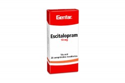 Escitalopram 10 mg Genfar Caja Con 28 Comprimidos Recubiertos Rx4