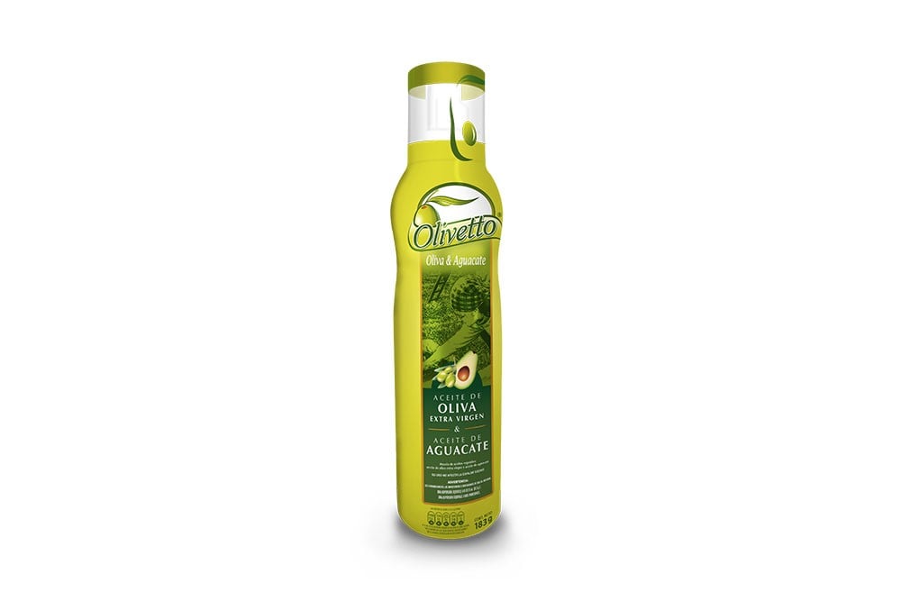 Olivetto Aceite De Oliva y Aguacate Spray En Botella Con 183 g