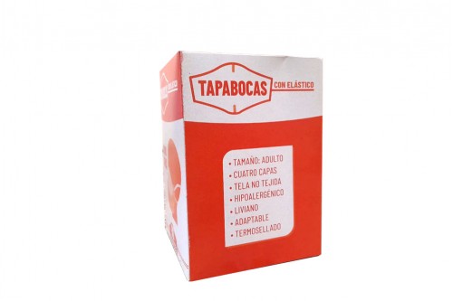 Tapabocas N95 tipo Cabeza Cuatro Capas Caja Con 50 Unidades