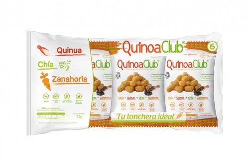 6 Pack - Paca Quinuaclub Snack Con Quinoa, Zanahoria Y Chía