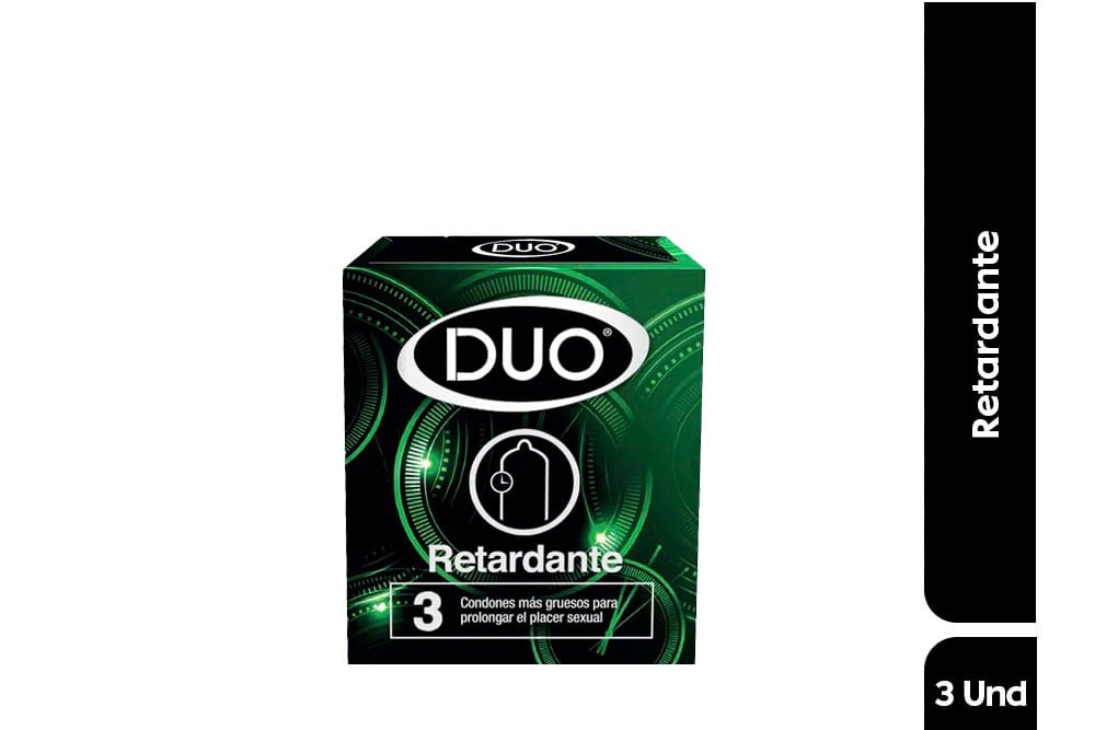 Condones Duo Retardante Caja Con 3 Unidades