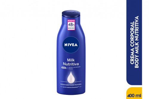 Crema Corporal Nivea Milk Nutritiva Humectación Profunda Frasco Con 400 mL