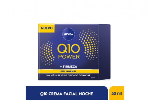 Nivea Q10 Plus Crema Facial De Noche Caja Con Tarro Con 50 mL