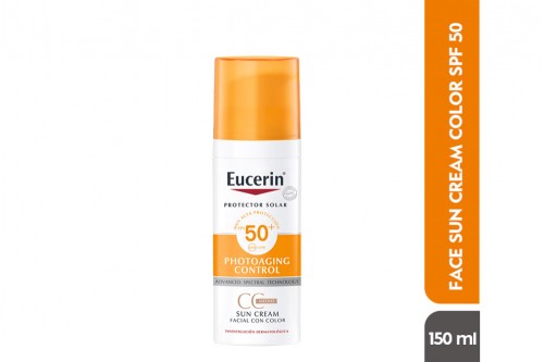 Eucerin Sun Creme FPS 50+ Color Tono Medio Caja Con Frasco Con 53 g