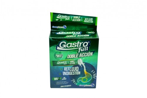 Gastro Full Doble Acci+on Caja Con 24 Sobres 10 mL Rx Rx4