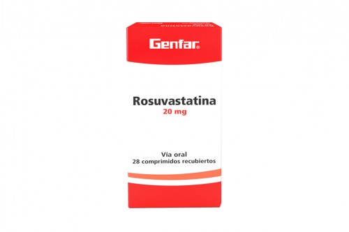 Rosuvastatina 20 Mg Caja con 28 Comprimidos Genf Rx
