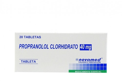 Propranolol 40 mg Novamed Caja Con 20 Tabletas Rx4