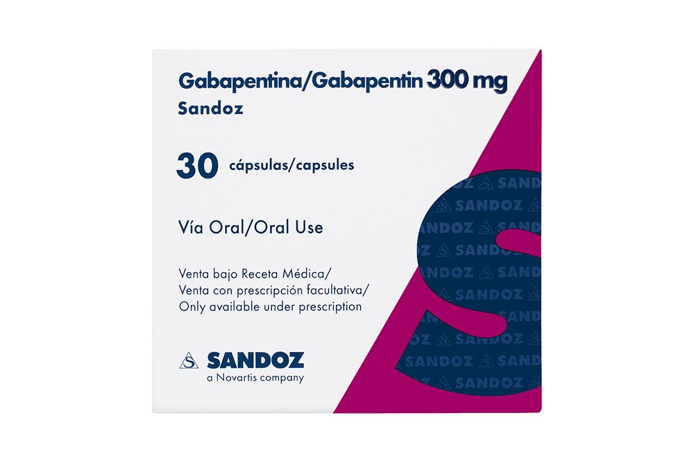 Gabapentina 300 mg Sandoz Caja Con 30 Cápsulas Duras Rx
