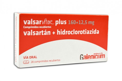 Valsarvitae Plus 160 / 12.5 mg Caja Con 28 Comprimidos Recubiertos Rx Rx4