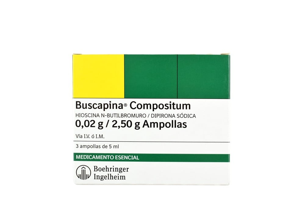 Buscapina Compositum Solución Inyectable 0.02 / 2.50 g Caja Con 3 Ampollas Con 5 mL Rx