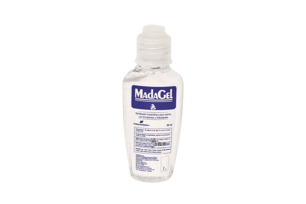 Madagel Gel Antibacterial Con Alcohol Glicerinado Frasco De 30 mL