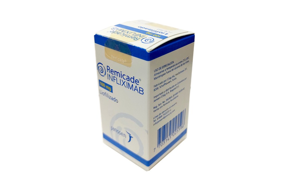 Remicade 100 mg Caja Con 1 Ampolla Rx1Rx3 Rx4