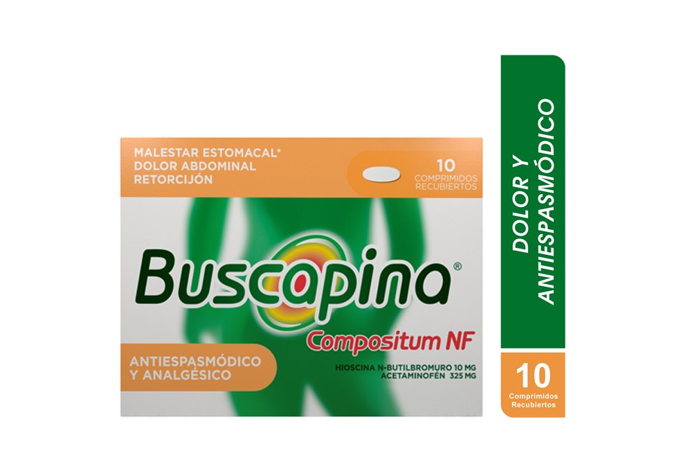 Buscapina Compositum NF 10 / 325 mg Caja Con 10 Comprimidos Recubiertos Rx