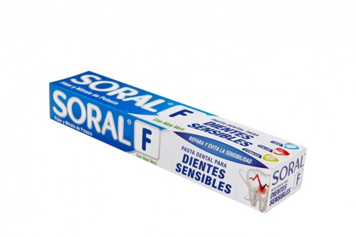 Crema Dental Soral F Plus Sabor A Menta  Con 112 g