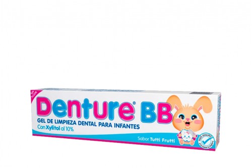 Gel Dental Denture Bb Tubo x 30 g Sabor A Tuti Fruti Tubo