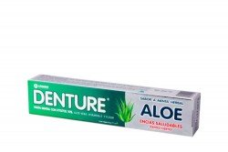 Crema Dental Denture Aloe Tubo x 100 g Sabor a Menta Herbal
